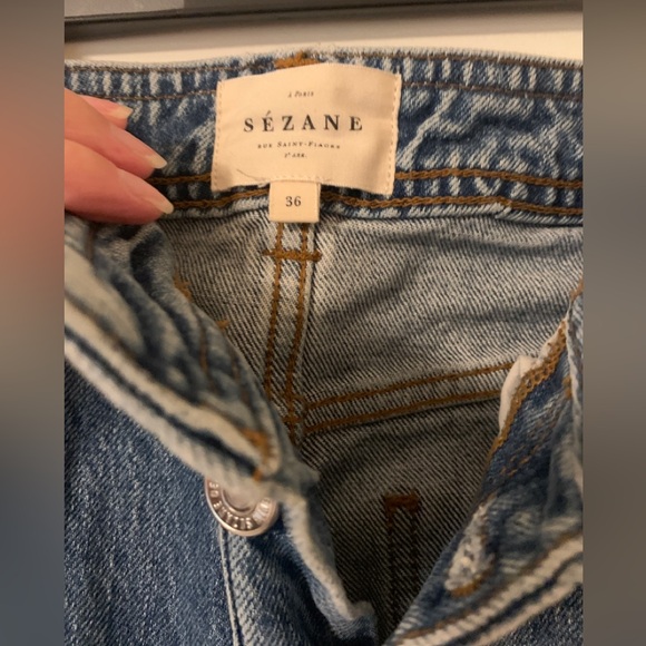 Sezane Justin Jeans Denim Trouser - Picture 7 of 10